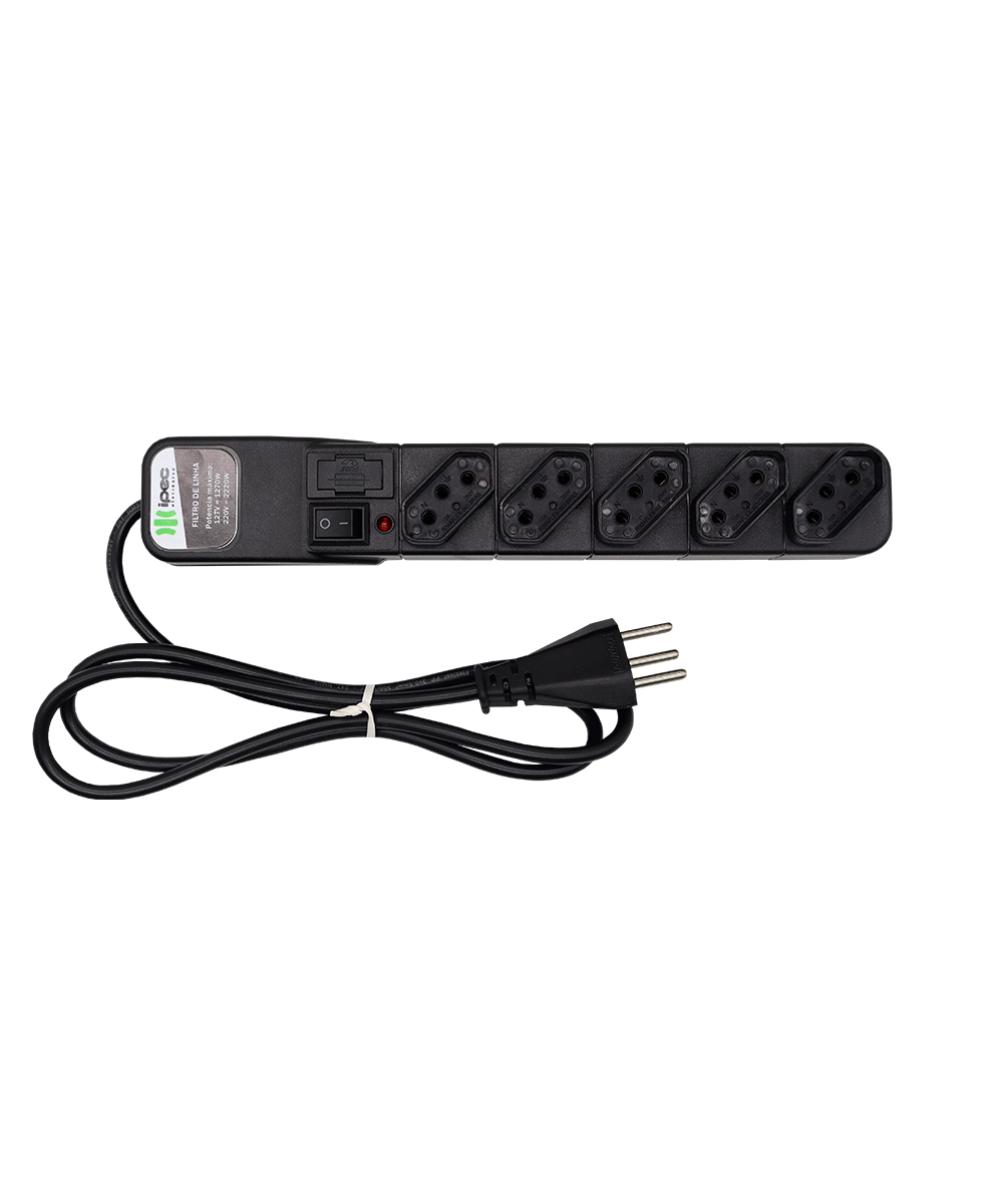 Imagem do FILTRO DE LINHA EM ABS  (05 Tomadas)